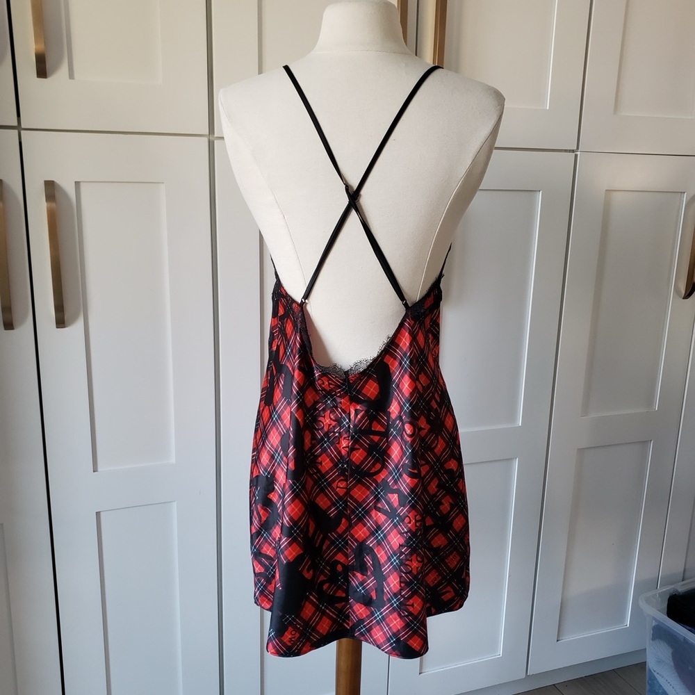 Victorias Secret Chemise Plaid Slip Lingerie - Picture 2 of 5